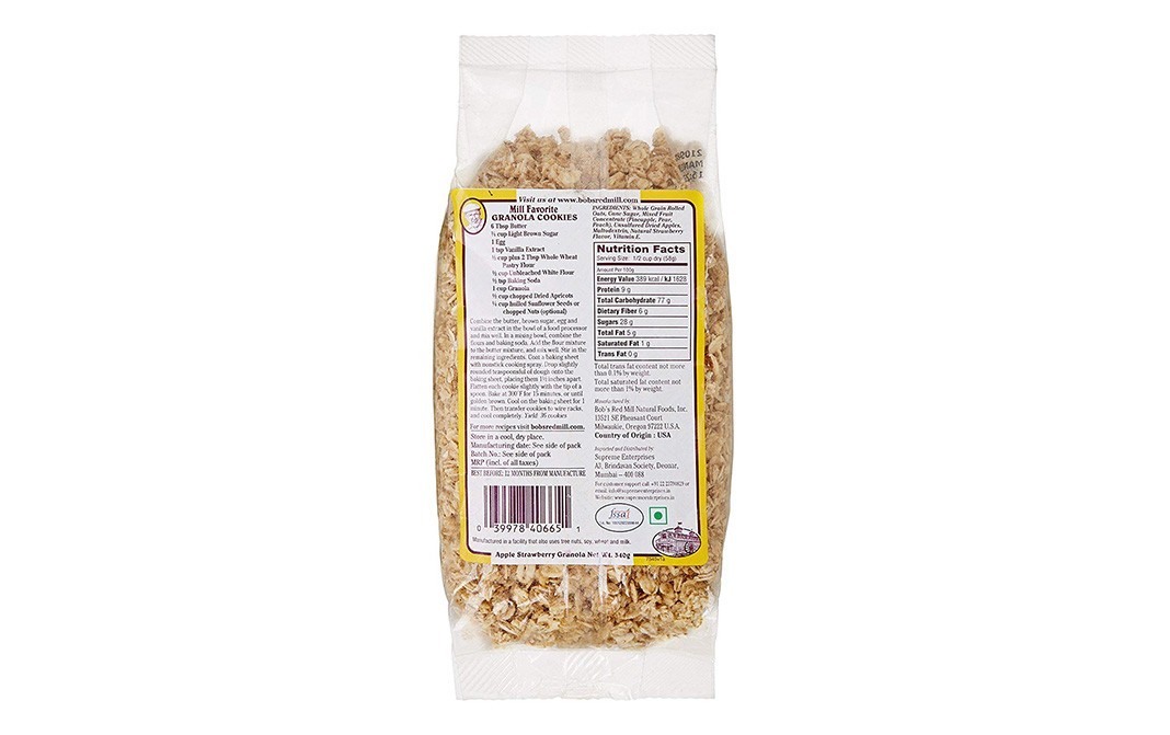 Bob's Red Mill Apple Strawberry Granola    Pack  340 grams